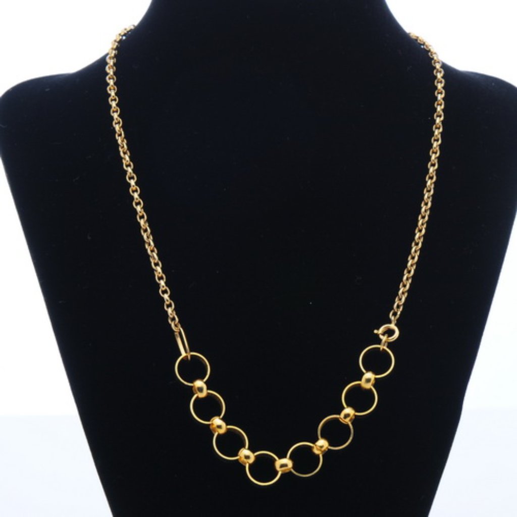Unique Open Gold Tone Chain Necklace - Free With Purchase 15$